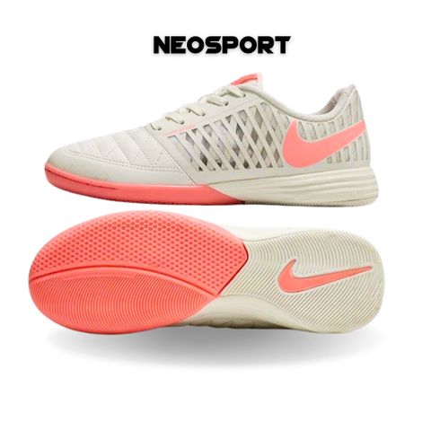  Giày Bóng Đá Futsal Lunar Gato II Hồng Nhạt Xám IC 