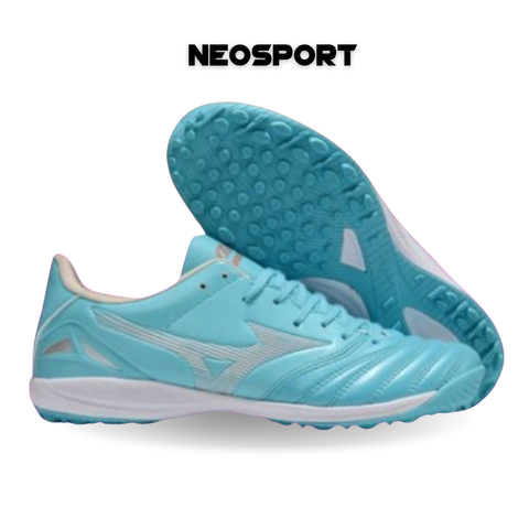  Giày Bóng Đá Cỏ Nhân Tạo Mizuno Morelia NEO 4 Pro Đế Đệm Xanh Ngọc TF 
