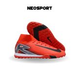  Giày Bóng Đá Cỏ Nhân Tạo Mercurial Superfly 10 Cổ Cao Đỏ/Gót Xám TF 