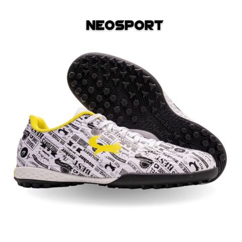  Giày Bóng Đá Chính Hãng Zocker Winner Energy Trắng/Đen TF 