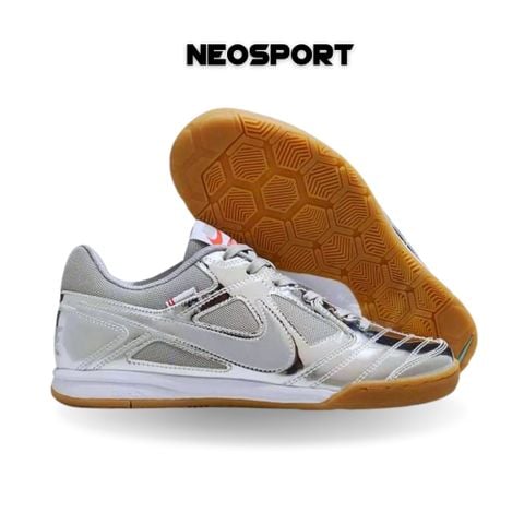 Giày Bóng Đá Futsal Lunar Gato Supreme x SB Xám Bạc IC 