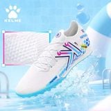  Giày Bóng Đá Cỏ Nhân Tạo Chính Hãng Kelme 5.0 Bo Thun Trắng/Xanh Da TF - 9521ZX1324 