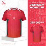  Áo Bóng Đá Kamito Jersey Woncup 02 - Đỏ 