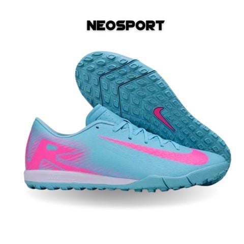  Giày Bóng Đá Cỏ Nhân Tạo Mercurial Vapor 16 Academy Cosmic Xanh Ngọc Logo Hồng TF 