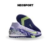  Giày Bóng Đá Cỏ Nhân Tạo Mercurial Superfly 10 Cổ Cao Tím/Chuối TF 