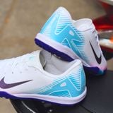  Giày Bóng Đá Cỏ Nhân Tạo Mercurial Vapor 16 Academy Trắng Đế Xanh Bích TF 