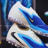  Giày Bóng Đá Cỏ Nhân Tạo Phantom 6 Pro Bo Xanh Bích Gót Trắng TF 