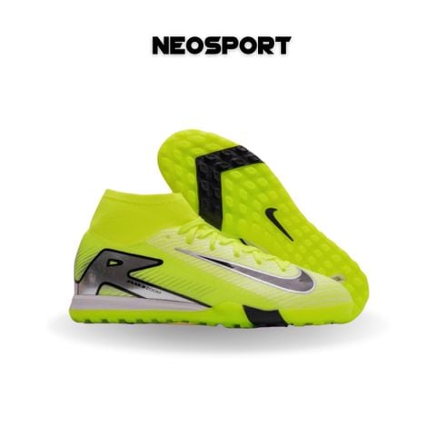  Giày Bóng Đá Cỏ Nhân Tạo Mercurial Superfly 10 Cổ Cao Chuối/Đen TF 