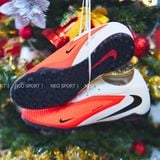  Giày Bóng Đá Cỏ Nhân Tạo Phantom 6 Pro Bo Thun Đỏ Gót Trắng TF 