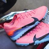  Giày Bóng Đá Cỏ Nhân Tạo Mercurial Vapor 16 Pro Bo Thun Cam Nhạt Xanh Biển TF 