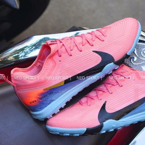  Giày Bóng Đá Cỏ Nhân Tạo Mercurial Vapor 16 Pro Bo Thun Cam Nhạt Xanh Biển TF 