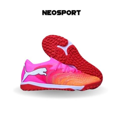  Giày Bóng Đá Cỏ Nhân Tạo Puma Future 8 Ultimate Cổ Cao Cam/Hồng TF 