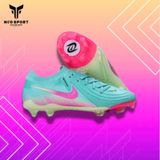  Giày Bóng Đá Cỏ Tự Nhiên Phantom GX2 Elite Bo Thun Xanh Ngọc Logo Hồng FG 