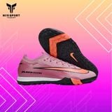  Giày Bóng Đá Cỏ Nhân Tạo Mercurial Vapor 16 Elite Bo Thun Tím Hồng/Cam TF 