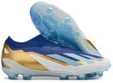  Giày Bóng Đá Cỏ Tự Nhiên Adidas X Crazyfast Elite Messi Xanh Navy Trắng không dây Laceless FG 