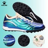  Giày Bóng Đá Cỏ Nhân Tạo Chính Hãng Kelme Maestro 2.0.4 Bo Thun Xanh Hologram TF - 9421ZX1227 