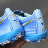  Giày Bóng Đá Cỏ Nhân Tạo Mizuno Alpha 3 Elite Pro Bo Thun Xanh Da TF 