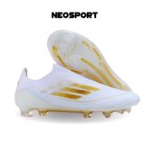  Giày Bóng Đá Cỏ Tự Nhiên F50 Trắng/Vàng đồng không dây Generation Pack FG 