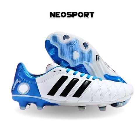  Giày Bóng Đá Cỏ Tự Nhiên 11Pro Toni Kroos Trắng Gót Xanh Da FG 