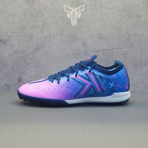  Giày Bóng Đá Cỏ Nhân Tạo Chính Hãng Kelme 5.0 Bo Thun Tím/Xanh Đen TF - 9521ZX1324 