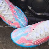  Giày Bóng Đá Cỏ Nhân Tạo Phantom GX2 Elite V1.2 Bo Thun Trắng Hồng Đế Xanh Da TF 