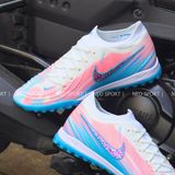  Giày Bóng Đá Cỏ Nhân Tạo Phantom GX2 Elite V1.2 Bo Thun Trắng Hồng Đế Xanh Da TF 