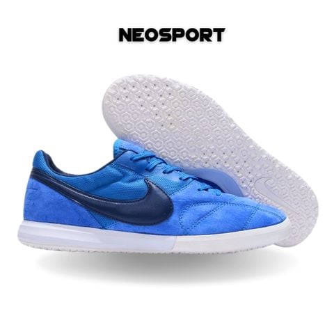  Giày Đá Banh Futsal Tiempo Sala Premier II Xanh Bích Futsal IC 