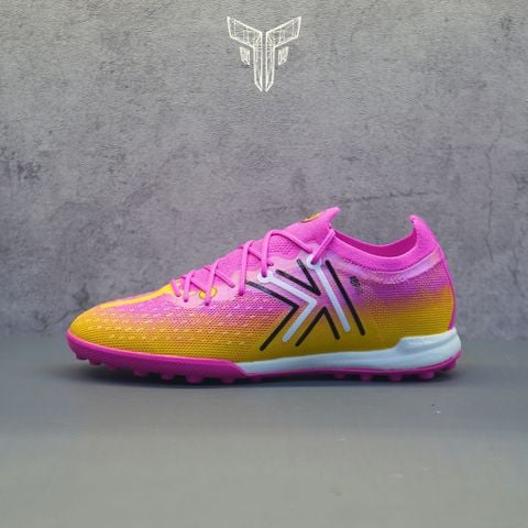  Giày Bóng Đá Cỏ Nhân Tạo Chính Hãng Kelme 5.0 Bo Thun Hồng/Vàng TF - 9521ZX1324 
