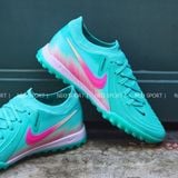  Giày Bóng Đá Cỏ Nhân Tạo Phantom GX2 Elite V1.2 Bo Thun Xanh Ngọc Logo Hồng TF 
