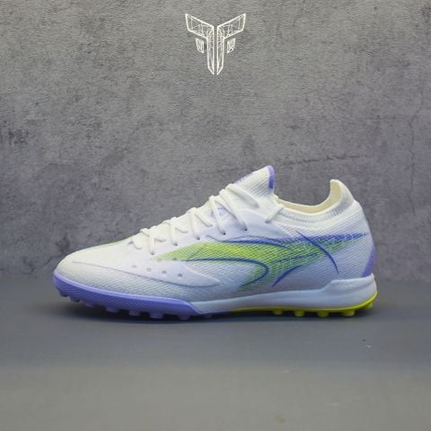  Giày Bóng Đá Cỏ Nhân Tạo Chính Hãng Kelme Flash 6.0.4 Bo Thun Trắng Đế Tím/Chuối TF - 8621ZX1406 
