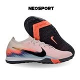  Giày Bóng Đá Cỏ Nhân Tạo Mercurial Vapor 16 Elite Bo Thun Cam Nhạt Xanh Biển TF 