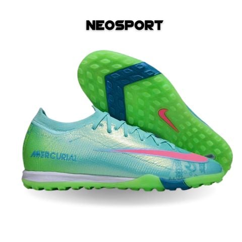  Giày Bóng Đá Cỏ Nhân Tạo Mercurial Vapor 16 Elite Bo Thun Cosmic Xanh Ngọc/Hồng TF 