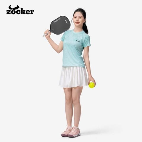 Áo Pickleball Nữ Zocker JAC07 Xanh Ngọc 