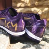  Giày Bóng Đá Cỏ Nhân Tạo Mercurial Vapor 16 Elite Mbappe Bo Thun Tím Đậm TF 