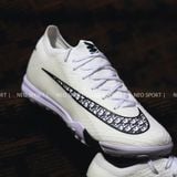  Giày Bóng Đá Cỏ Nhân Tạo Mercurial Vapor 16 Elite Bo Thun Trắng TF 
