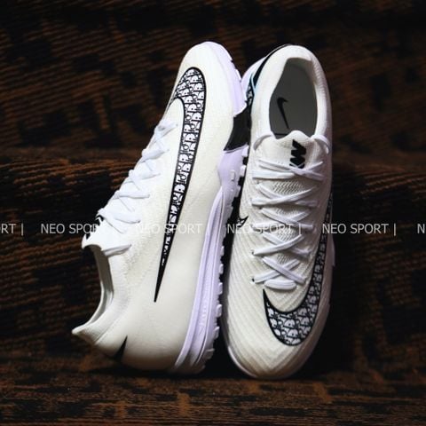  Giày Bóng Đá Cỏ Nhân Tạo Mercurial Vapor 16 Elite Bo Thun Trắng TF 