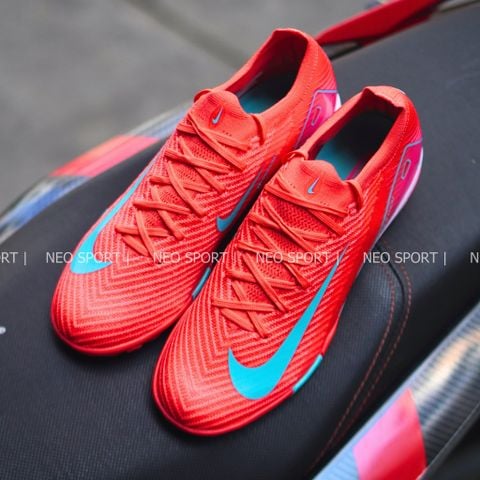  Giày Bóng Đá Cỏ Nhân Tạo Mercurial Vapor 16 Elite Đỏ/Hồng Đế Xanh TF 