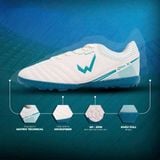  Giày Bóng Đá Trẻ Em Chính Hãng Wika QH19NEO KID Kem Đế Xanh Ngọc TF 