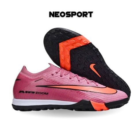  Giày Bóng Đá Cỏ Nhân Tạo Mercurial Vapor 16 Elite Bo Thun Tím Hồng/Cam TF 