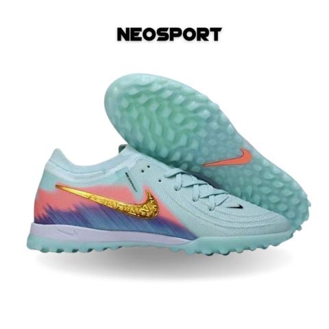  Giày Bóng Đá Cỏ Nhân Tạo Phantom GX2 Elite V1.2 Bo Thun Xanh Ngọc Nhạt/Hồng TF 