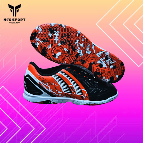  Giày Bóng Đá Futsal Chính Hãng Thái Lan Pan Nitro Đen Đỏ IC 