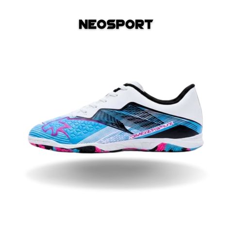  Giày Bóng Đá Futsal Chính Hãng Thái Lan Pan Super Sonic 5 Trắng/Xanh IC 