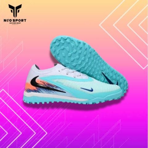  Giày Bóng Đá Cỏ Nhân Tạo Phantom 6 Elite Bo Thun Xanh Ngọc Nhạt TF 