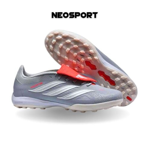  Giày Bóng Đá Cỏ Nhân Tạo Predator 26 League Lưỡi Gà Gập Xám TF 
