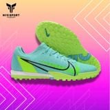  Giày Bóng Đá Cỏ Nhân Tạo Mercurial Vapor 14 Pro Bo Thun Xanh Ngọc Đế Chuối TF 
