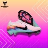  Giày Bóng Đá Cỏ Tự Nhiên Mercurial Vapor 16 Elite Bo Thun Cam Nhạt Xanh Biển FG 