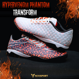  Giày Bóng Đá Cỏ Nhân Tạo Hypervenom Phantom Transform Trắng/Cam Đế Đen TF 