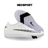  Giày Bóng Đá Cỏ Nhân Tạo Mercurial Vapor 16 Elite Bo Thun Trắng TF 