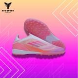  Giày Bóng Đá Cỏ Nhân Tạo F50 Elite Laceless Lamine Yamal Hồng Không Dây TF 