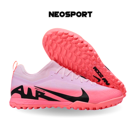  Giày Bóng Đá Cỏ Nhân Tạo Mercurial Vapor 15 Pro Bo Thun Mad Brilliance Hồng Nhạt TF 